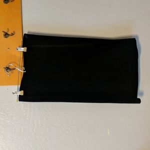 The Loft Black Velvet Pencil Skirt